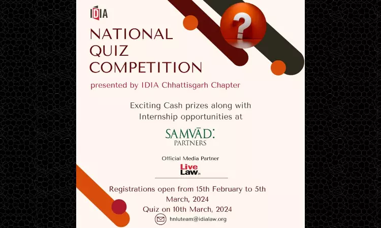 1st IDIA Chhattisgarh National Quiz Competition 1st IDIA Chhattisgarh National Quiz Competition