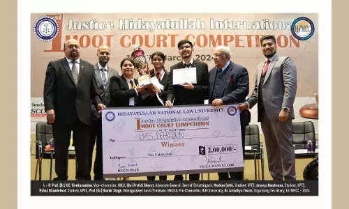 Hidayatullah International Moot Court Competition 2024: UPES Dehradun Lifts The Moot Cup Hidayatullah International Moot Court Competition 2024: UPES Dehradun Lifts The Moot Cup