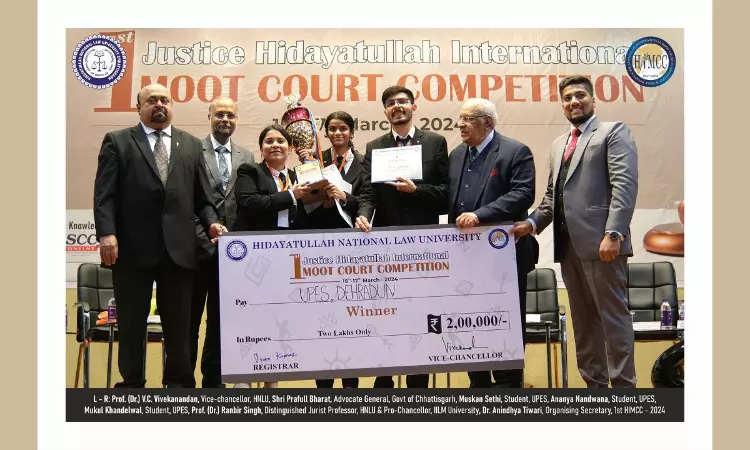 Hidayatullah International Moot Court Competition 2024: UPES Dehradun Lifts The Moot Cup Hidayatullah International Moot Court Competition 2024: UPES Dehradun Lifts The Moot Cup
