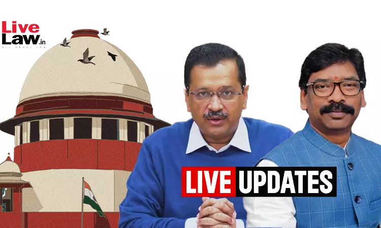 Pleas Of Arvind Kejriwal & Hemant Soren Against ED Arrest : Live Updates From Supreme Court Pleas Of Arvind Kejriwal & Hemant Soren Against ED Arrest : Live Updates From Supreme Court
