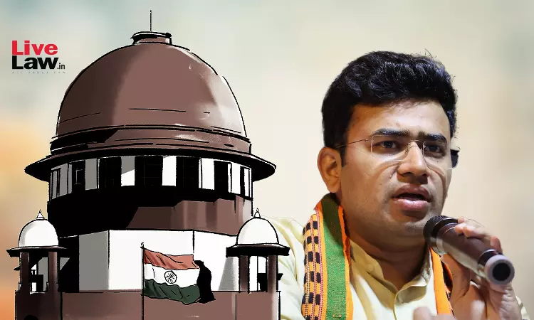 SC Declines Plea Against Investigation Stay On Tejasvi Surya SC Declines Plea Against Investigation Stay On Tejasvi Surya