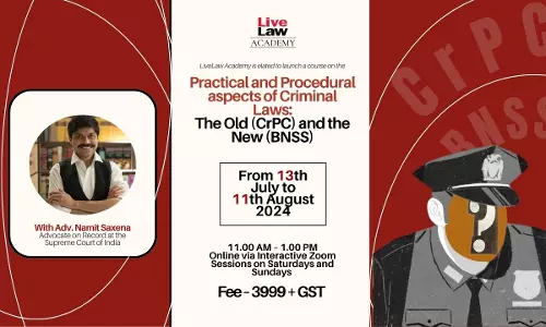 LAST FEW HOURS LEFT TO REGISTER! LiveLaw Academys Comprehensive Course on CrPC and BNSS LAST FEW HOURS LEFT TO REGISTER! LiveLaw Academys Comprehensive Course on CrPC and BNSS