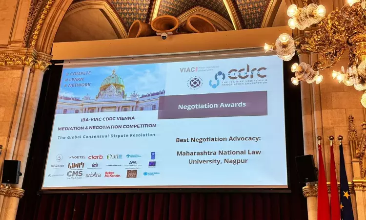 All-Girls Team From MNLU Nagpur Wins Best Negotiation Advocacy Award At IBA-VIAC CDRC Competition 2024 In Vienna All-Girls Team From MNLU Nagpur Wins Best Negotiation Advocacy Award At IBA-VIAC CDRC Competition 2024 In Vienna