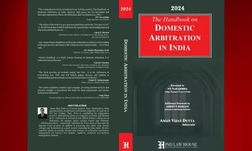Book Launch: The Handbook On Domestic Arbitration In India By Aman Vijay Dutta. Book Launch: The Handbook On Domestic Arbitration In India By Aman Vijay Dutta.