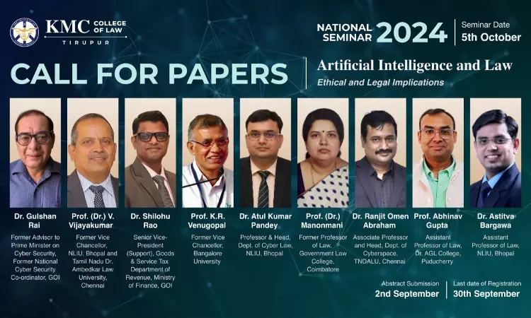 KMC College Of Law: National Seminar On Artificial Intelligence And Law KMC College Of Law: National Seminar On Artificial Intelligence And Law