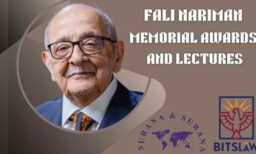 BITS Law School, Mumbai And Surana & Surana International Attorneys Announce Fali Nariman Memorial Awards And Lectures BITS Law School, Mumbai And Surana & Surana International Attorneys Announce Fali Nariman Memorial Awards And Lectures
