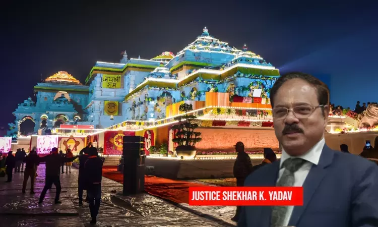 Our Ancestors Made Sacrifices To Free Ram Lalla, Witness Temple Being Built; Dont Consider Hindus As Cowards: Justice Shekhar Yadav Our Ancestors Made Sacrifices To Free Ram Lalla, Witness Temple Being Built; Dont Consider Hindus As Cowards: Justice Shekhar Yadav