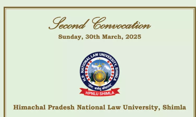 Himachal Pradesh National Law University Shimla To Hold Its 2nd Convocation Ceremony On 30th March Himachal Pradesh National Law University Shimla To Hold Its 2nd Convocation Ceremony On 30th March