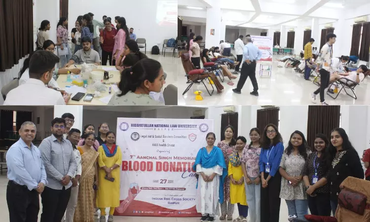 HNLU Organises The 7th Aanchal Singh Memorial Blood Donation Camp In Collaboration With Indian Red Cross Society, Raipur HNLU Organises The 7th Aanchal Singh Memorial Blood Donation Camp In Collaboration With Indian Red Cross Society, Raipur