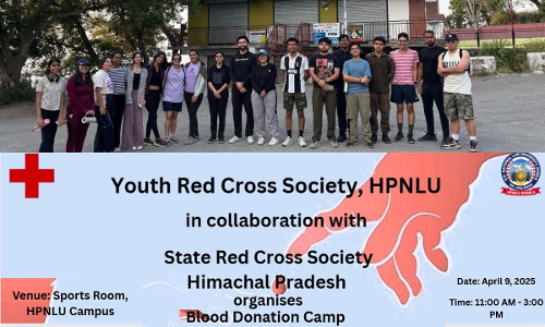 HPNLU Shimla Conducts Blood Donation Camp & Awareness Trek Promoting Health And Drug-Free Living HPNLU Shimla Conducts Blood Donation Camp & Awareness Trek Promoting Health And Drug-Free Living