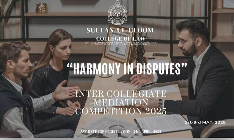 Sultan-Ul-Uloom College Of Law: Inter-College Mediation Competition Sultan-Ul-Uloom College Of Law: Inter-College Mediation Competition