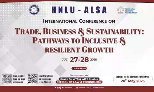 Call For Papers: HNLU International Conference On Trade, Business & Sustainability Call For Papers: HNLU International Conference On Trade, Business & Sustainability