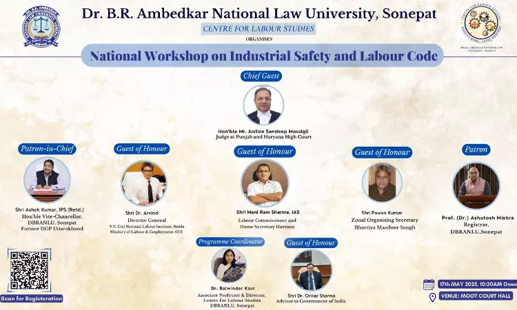 DBRANLU To Host National Workshop On Industrial Safety And Labour Code DBRANLU To Host National Workshop On Industrial Safety And Labour Code