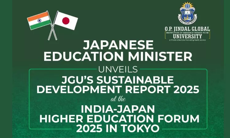 Japanese Education Minister Unveils JGUs Sustainable Development Report 2025 At India-Japan Higher Education Forum In Tokyo Japanese Education Minister Unveils JGUs Sustainable Development Report 2025 At India-Japan Higher Education Forum In Tokyo