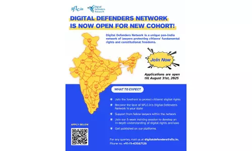 SFLC.in Strengthening Digital Rights: Launches 4th Cohort Of Digital Defenders Network SFLC.in Strengthening Digital Rights: Launches 4th Cohort Of Digital Defenders Network