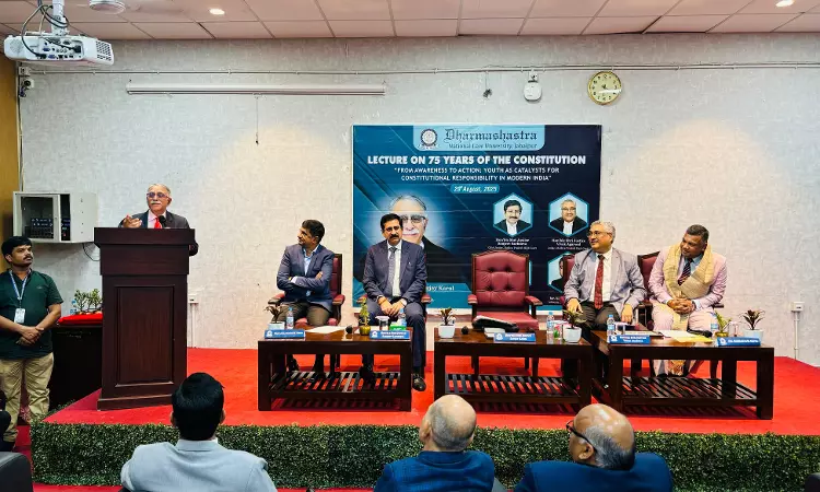 DNLU Hosted Lecture On 75 Years Of Constitution DNLU Hosted Lecture On 75 Years Of Constitution