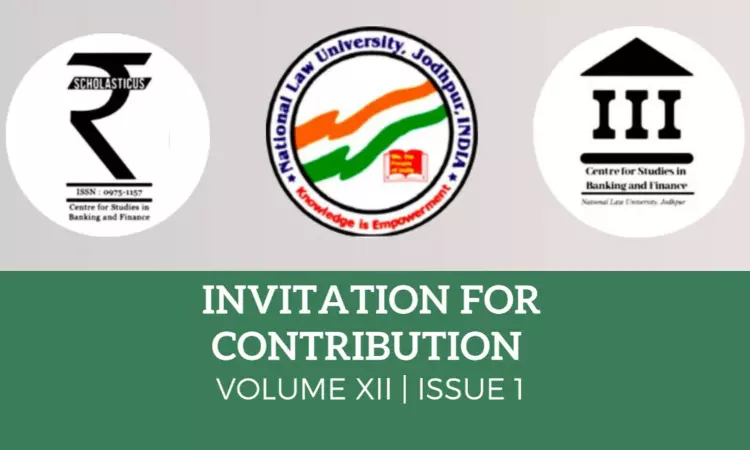 SCHOLASTICUS – INVITATION FOR CONTRIBUTIONS | VOLUME XII, ISSUE 1 SCHOLASTICUS – INVITATION FOR CONTRIBUTIONS | VOLUME XII, ISSUE 1