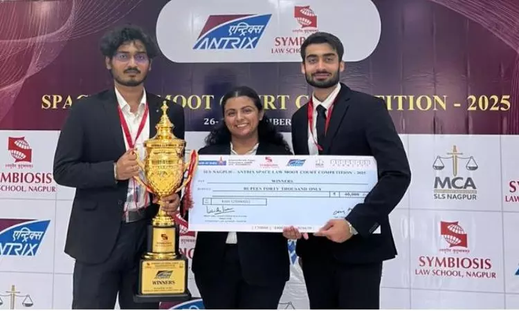 NLIU Bhopal Team Triumphs At SLS Nagpur-Antrix Space Law Moot Court Competition, 2025 NLIU Bhopal Team Triumphs At SLS Nagpur-Antrix Space Law Moot Court Competition, 2025